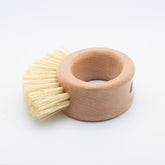 kitchen oval ring wooden brush - vegetable, fruit dish scrubber